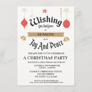 Invitación de Navidades de empresa editables