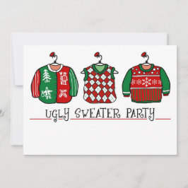 Invitación de Navidades de Fiestas suéteres feos