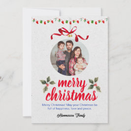 Invitación de Navidades de fotografía familiares p