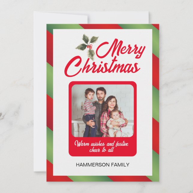 Invitación de Navidades de fotografía familiares p (Anverso)