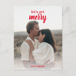 Invitación de Navidades de Holiday Merry Engagemen