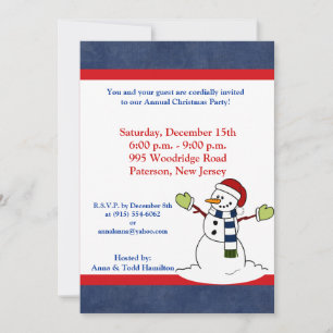Invitación de Navidades de invierno de 5 x 7 jolly