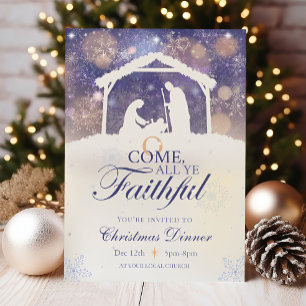 Invitación de Navidades de la Natividad Religiosa