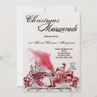 Invitación de Navidades de Mascaradas Rojas Crimso