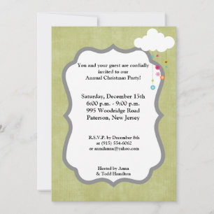 Invitación de Navidades de nubes de invierno / cop