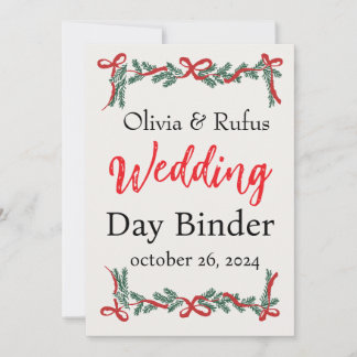 Invitación de Navidades de plantilla de binder de 