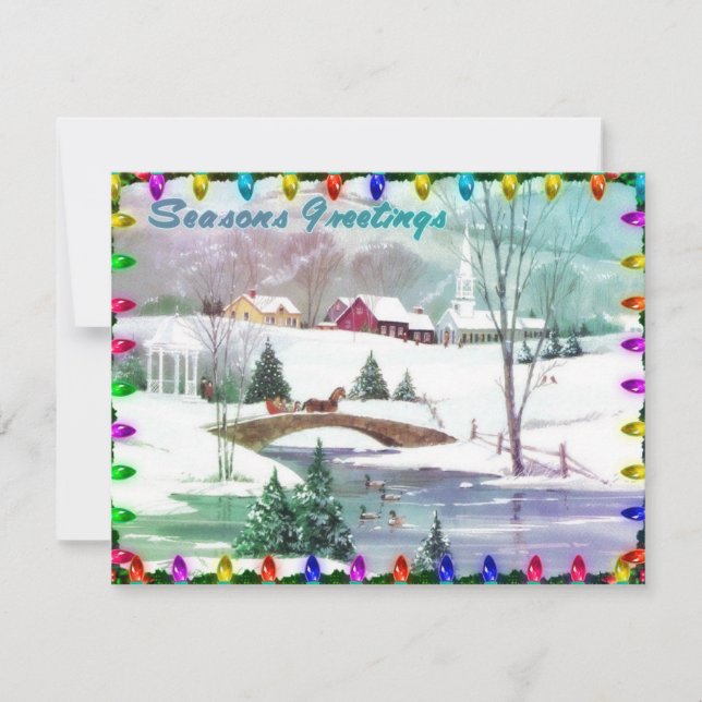 Invitación de navidades de vacaciones (Anverso)