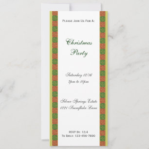 Invitación de Navidades del Personalizado Red Gree