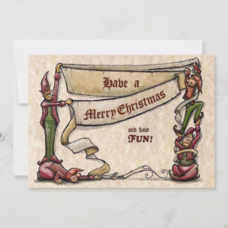 Invitación de navidades elves
