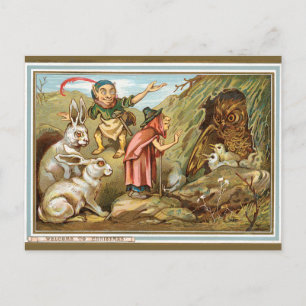 Invitación de Navidades Elves y Bunnies