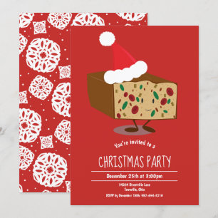 Invitación de Navidades Fiestas de Santa Hat
