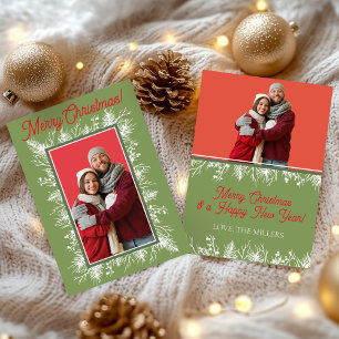 Invitación de Navidades fotográficos modernos de E