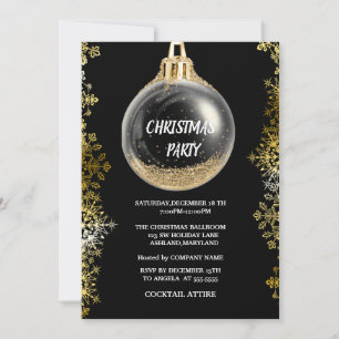 Invitación de navidades GOLD BALL