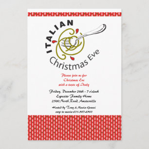 Invitación de Navidades italianos a cenar