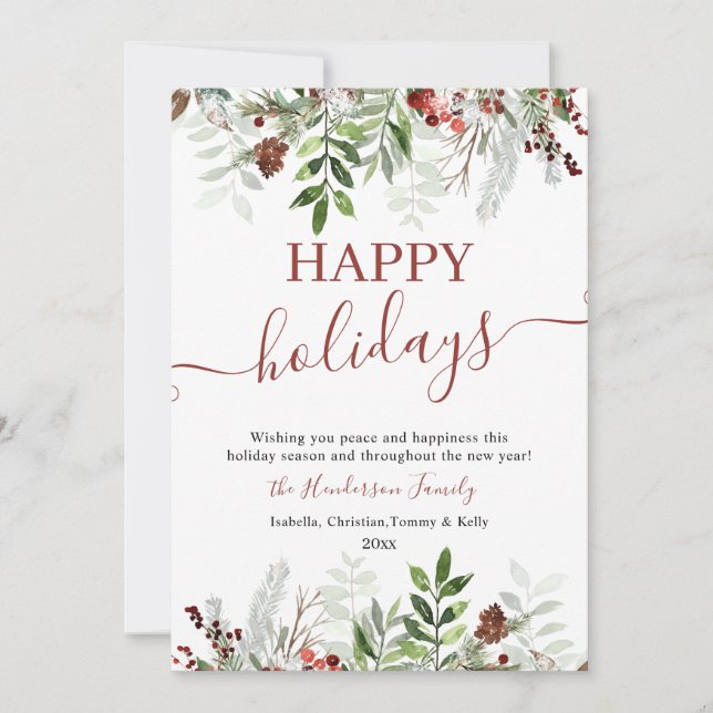 Invitación de Navidades navideños felices (Anverso)