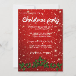 Invitación de Navidades rojos impecables de Guay