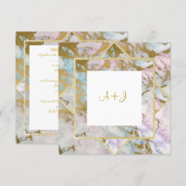 INVITACIÓN DE NAVY BLUE STAR GOLD BODA LAYERED