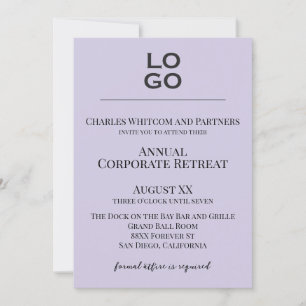 Invitación de Negocios de Logo Personalizado de La