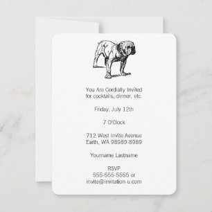 Invitación de Negocios de Perro Bulldog Profesiona