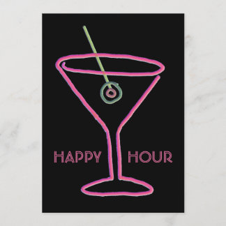 Invitación de neón retra del fiesta de la hora