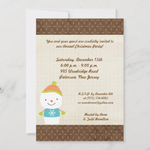 Invitación de nieve en invierno de invierno de inv