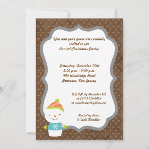 Invitación de nieve en invierno de invierno de inv