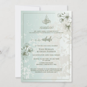 Invitación de Nikah Minimalista y Elegante Tundr