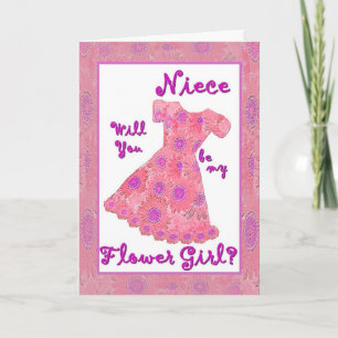 Invitación de niña de flores sobrina vestido ROSAD