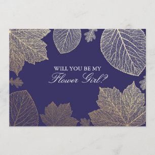 Invitación de niña de las flores de boda de otoño 