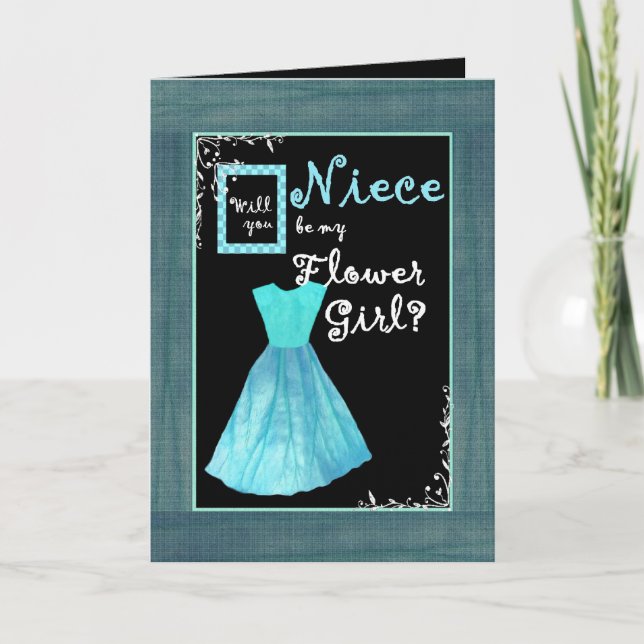Invitación de niña de las flores de la SOBRINA Ves (Anverso)