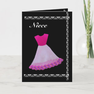 Invitación de niña de las flores NIECE con vestido