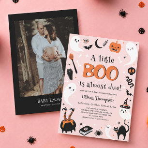 Invitación de niña para Baby Shower de Halloween A