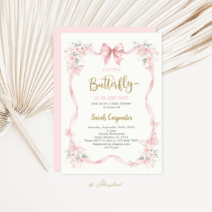 Invitación de niña para baby shower de una pequeña