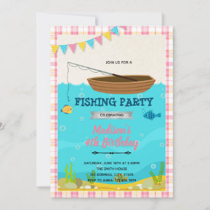 Invitación de niña pescando