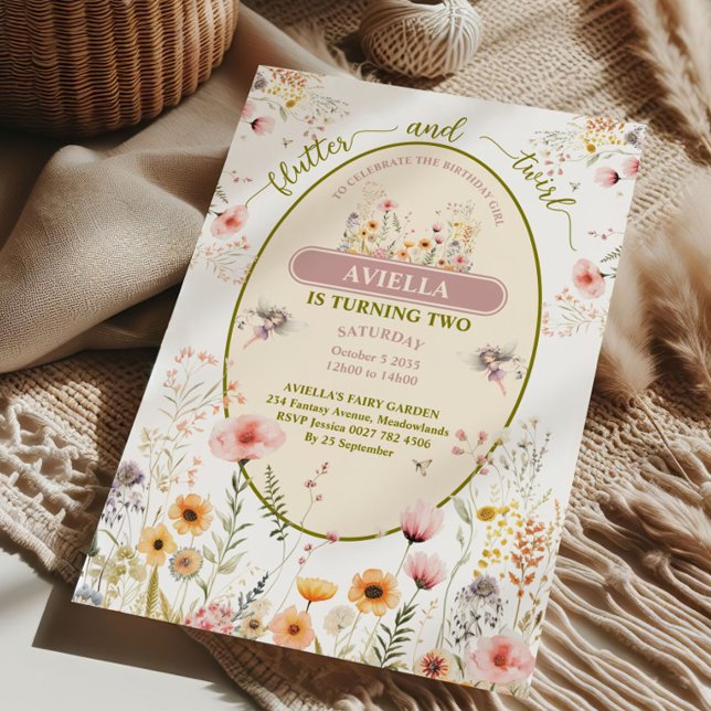 Invitación de niñas de flores silvestres de fantas (Subido por el creador)