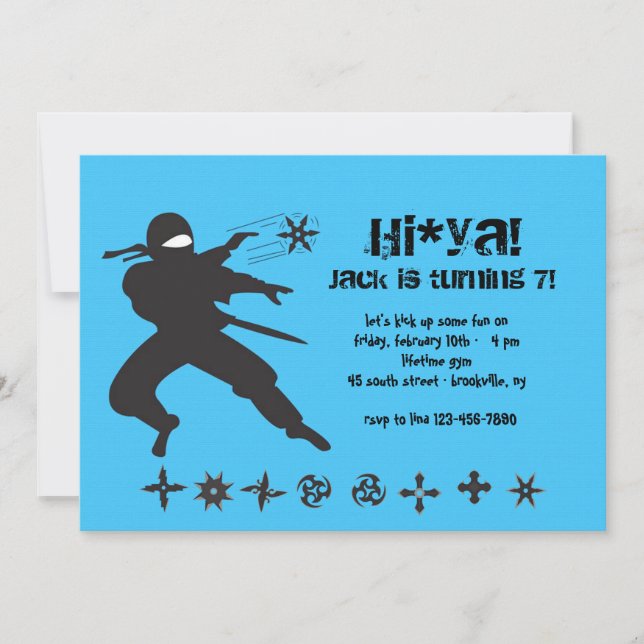 Invitación de Ninja (Anverso)