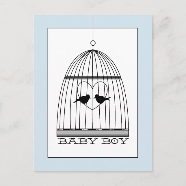 Invitación de niño bebé de vejez cardíaca vintage (Anverso)