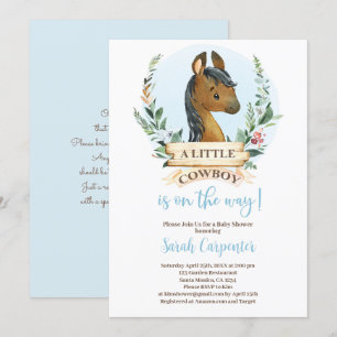 Invitación de niño de Cowboy Baby Shower