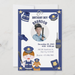 Invitación de niño de la policía