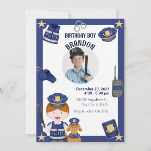 Invitación de niño de la policía