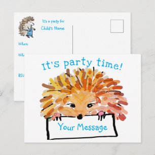 Invitación de niño de Personalizable de edgehog