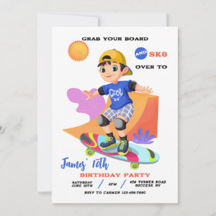 Invitación de Niño de Skatepark