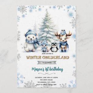 invitación de niño de Winter Onederland