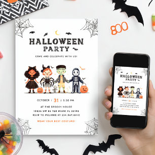 Invitación de niños de la fiesta de Halloween con