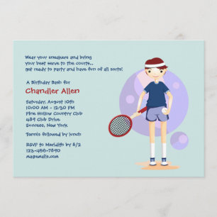 Invitación de niños de tenis