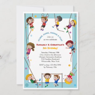 Invitación de niños en escalada