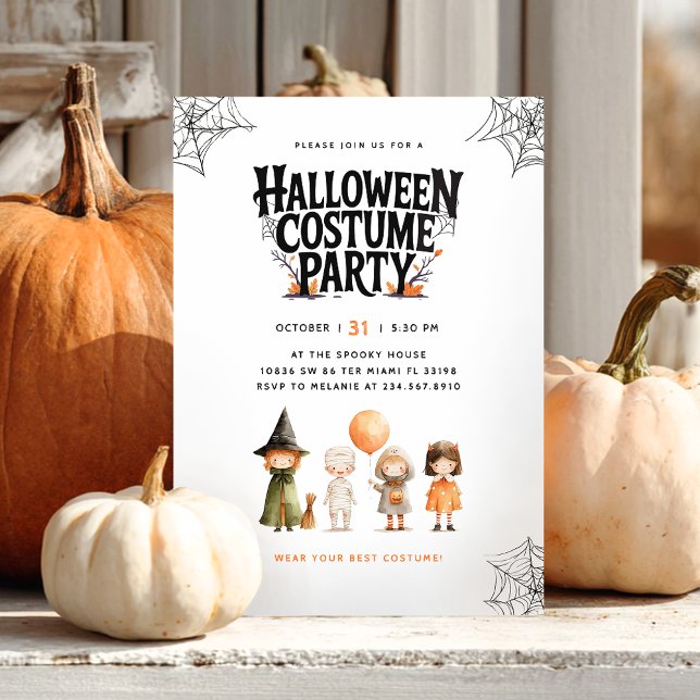 Invitación de niños Fiestas de disfraces de Hallow (Subido por el creador)