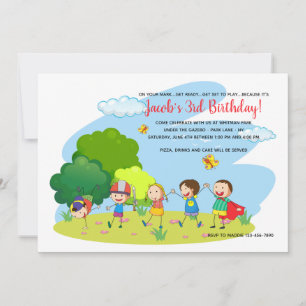 Invitación de niños jugando