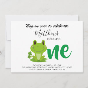 Invitación de niños modernos fiestas de 1 cumpleañ