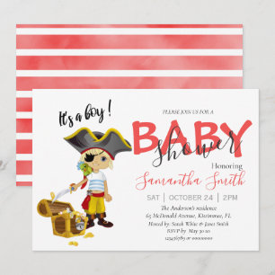 Invitación de niños piratas de Baby Shower